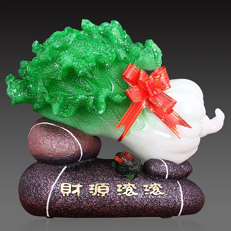 

Jade Cabbage Lucky Decoration Large Emerald Extra Cash Home Living Room Wine Cabinet Decorations Shop Opening Gift