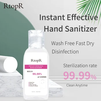 

RtopR Portable 99.9% Anti-Bacteria 70% Alcohol Hand Sanitizer Antibacterial Non Sticky Disposable Quick-Dry Hand Clean Gel 55ml