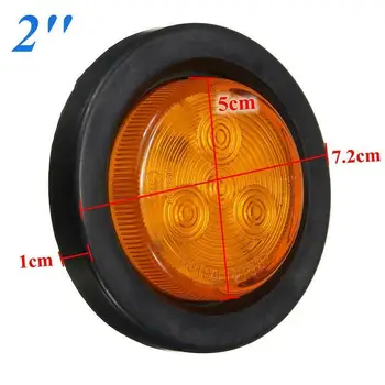 

Kit Side Marker Lights 10pcs/kit 4 LEDs/Unit 3200K Replacement 2" Inch