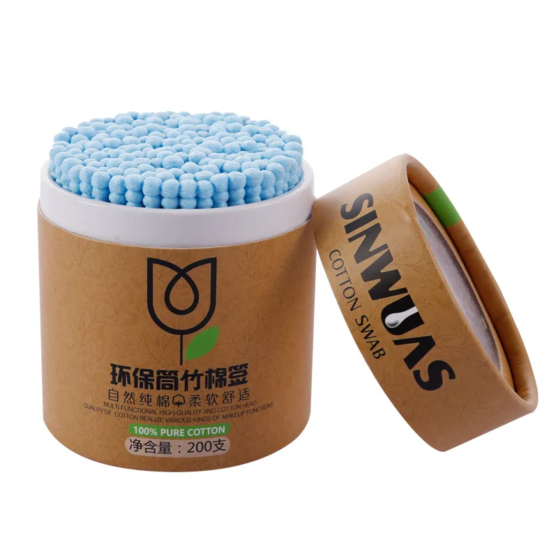 200Pcs Cosmetic Makeup Cotton Swab Microbrush Double Head Cotton Swab With Holder Medical Cleaning Tips Ear Buds Cleaning Tools