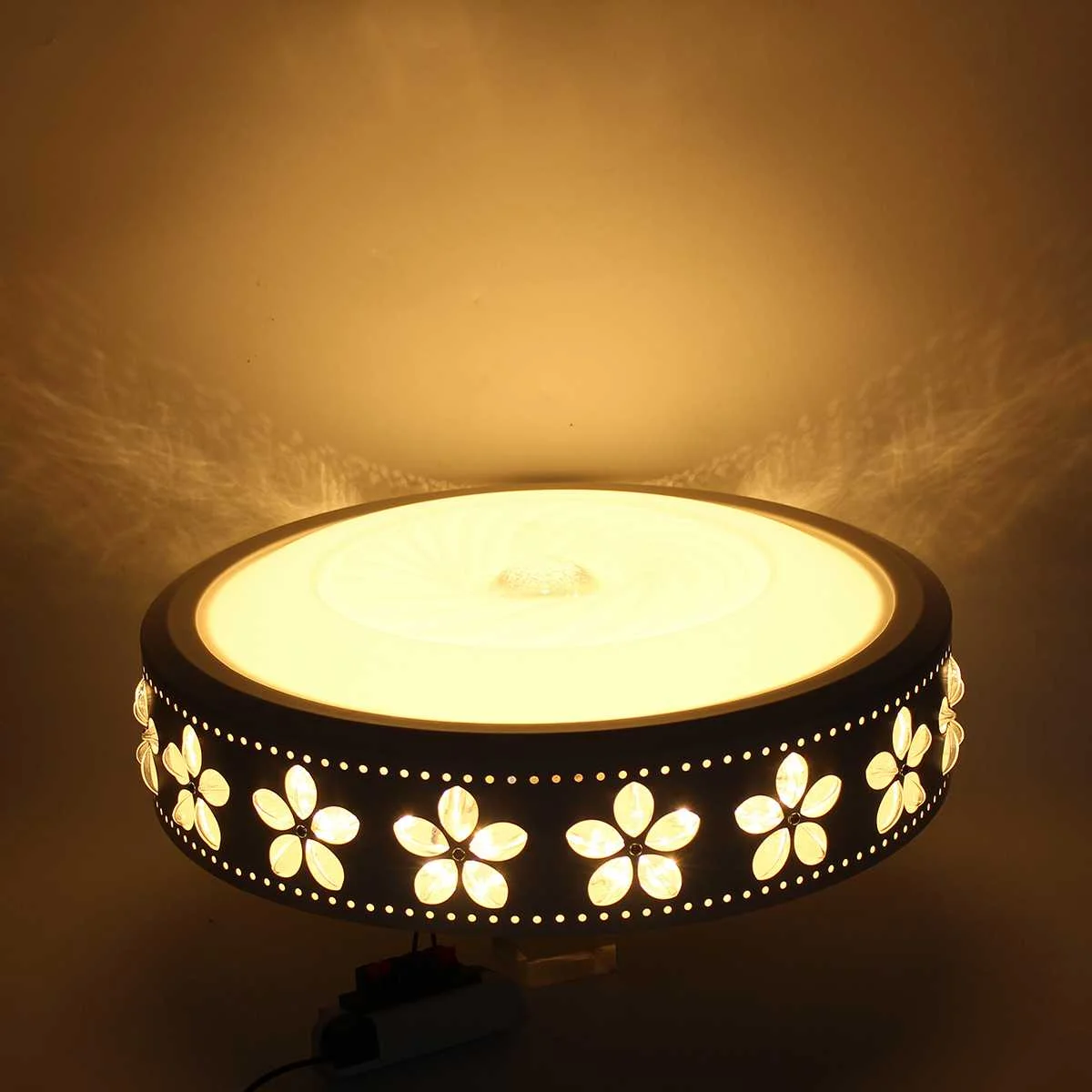 24W 3-color Dimmable светодиодный потолочный светильник акриловый светящийся светодиодный светильник с пультом дистанционного управления для гостиной спальни декоративный светильник