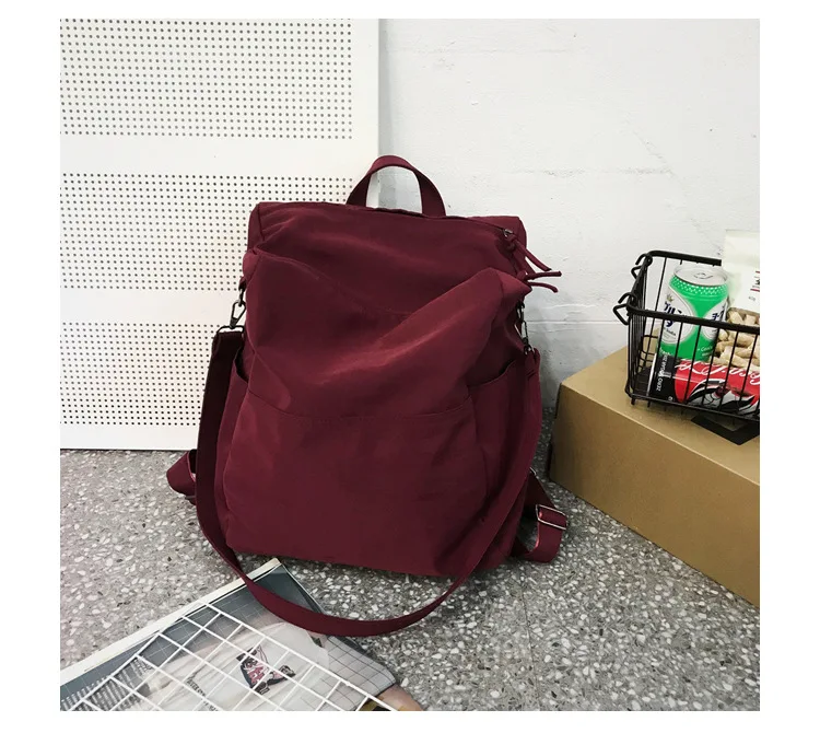 Модный классический рюкзак для мужчин и женщин, Одноцветный Школьный рюкзак, молодежный рюкзак для отдыха и путешествий, Женский Большой Вместительный холщовый рюкзак