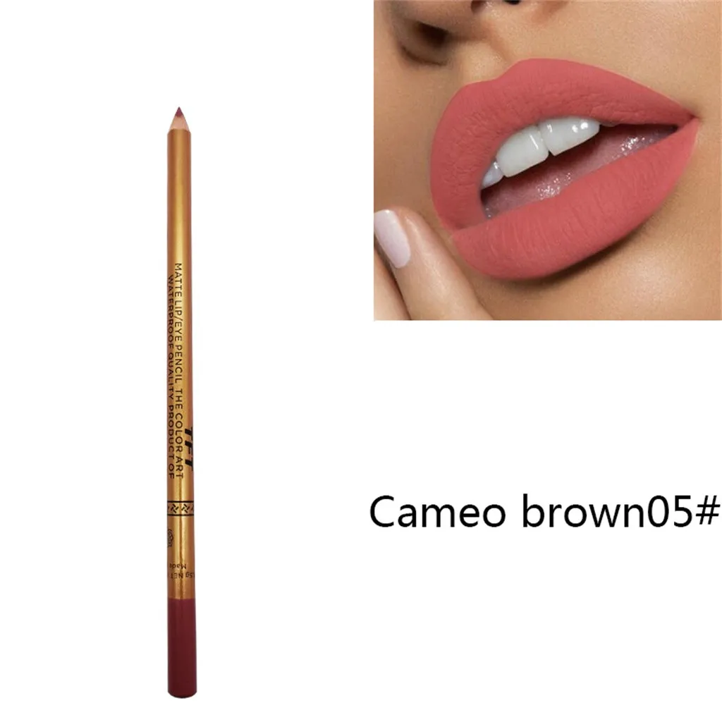 Матовый карандаш для губ легко окрашивается без ручки Карандаш для бровей водостойкий не цветущий Гладкий макияж инструмент Y806 - Цвет: E