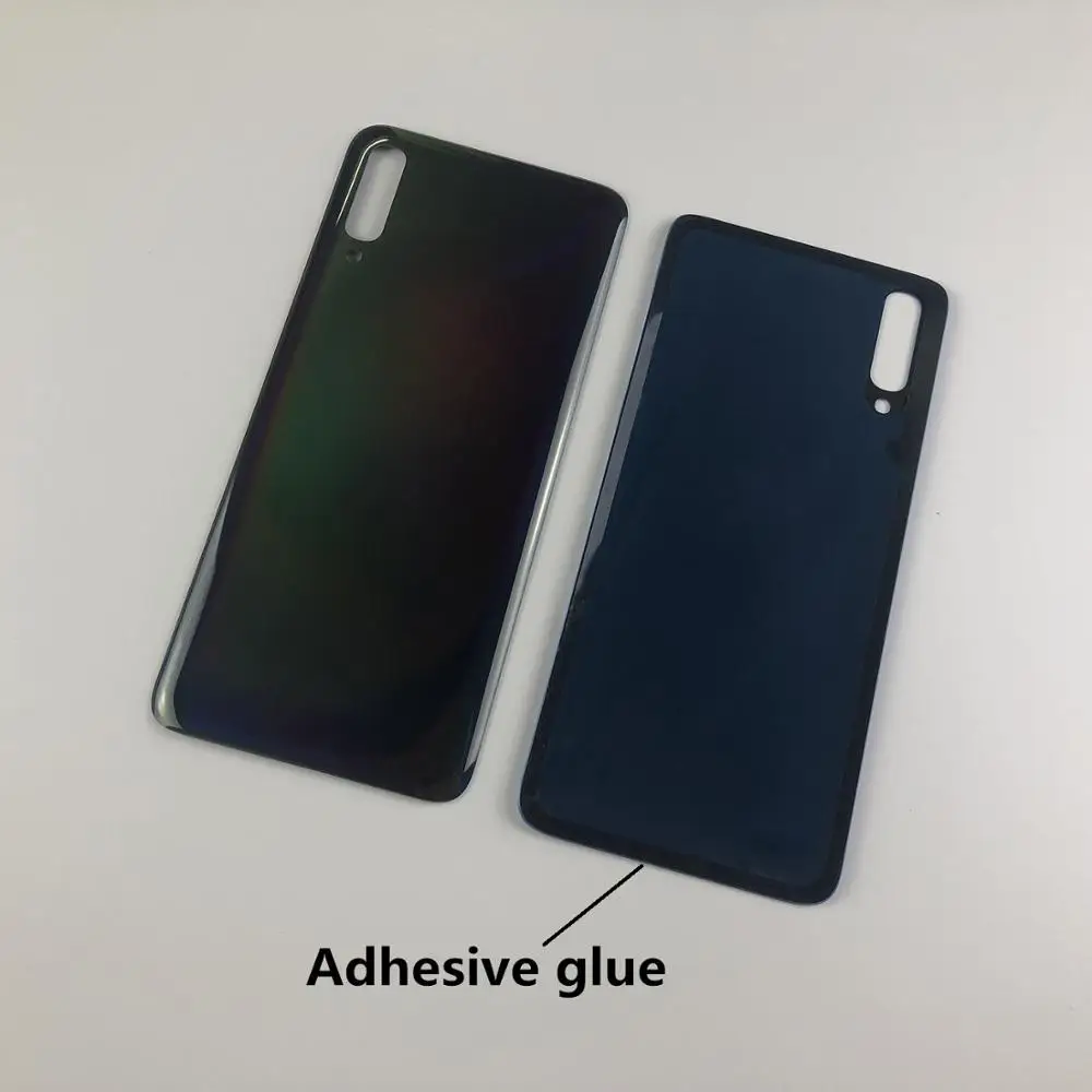 Для SAMSUNG Galaxy A70 A705 SM-A705F A705DS Корпус задняя крышка батареи+ крышка объектива камеры+ логотип