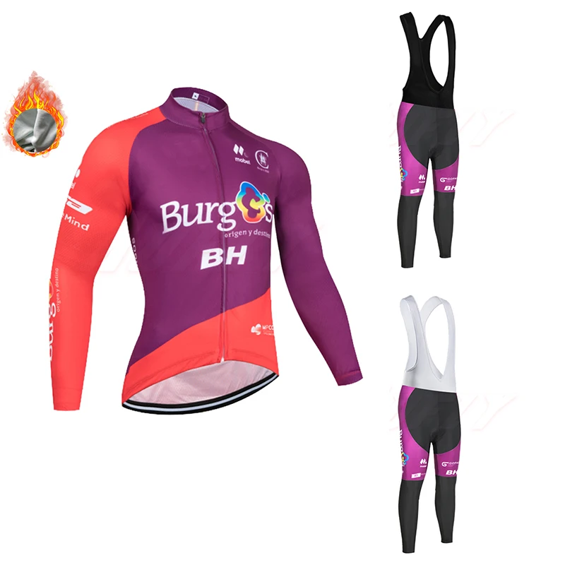 2020 Bugos фуксия с длинным рукавом Велоспорт Джерси наборы Ropa Ciclismo мужская куртка