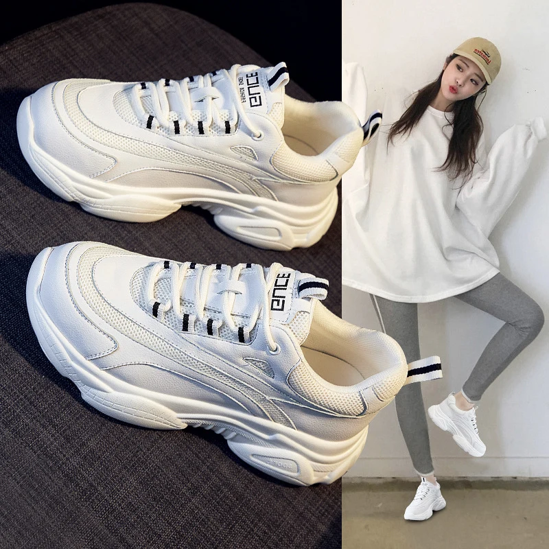 

2020 New Style Spring Torre Shoes Small White Shoes Female Shoes Joker Student Thick Bottom Leisure Sports Shoes Ins Trendy