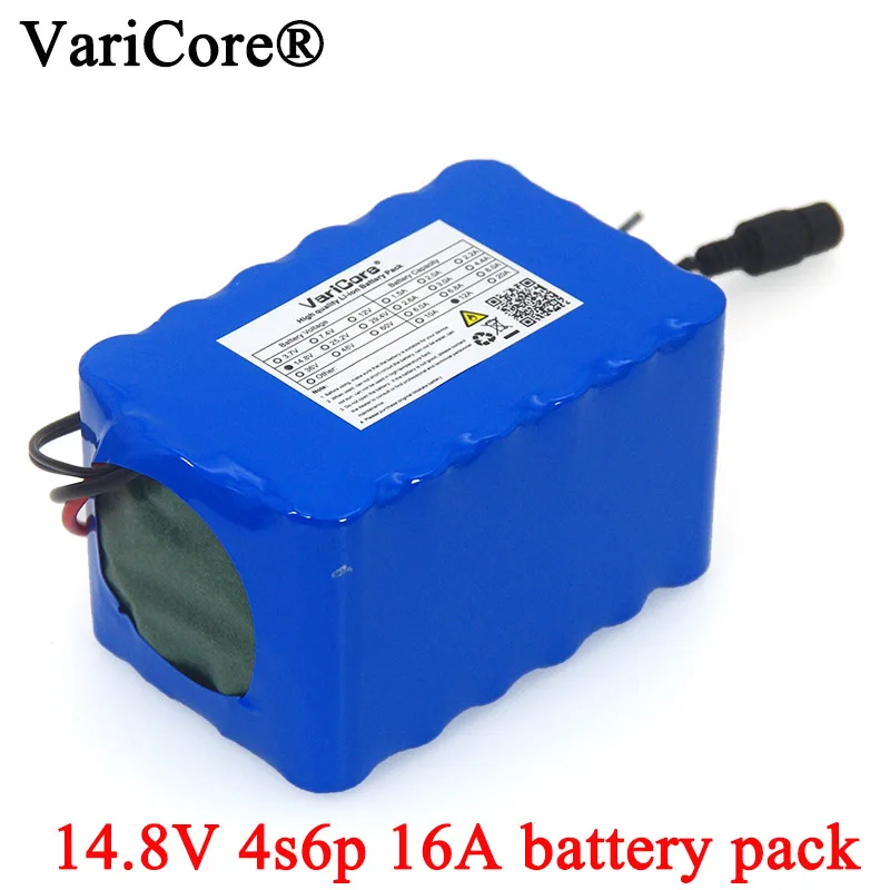 VariCore 14 8 V 12Ah 4s6p 18650 литий ионный аккумулятор нагреватель для ночной рыбалки