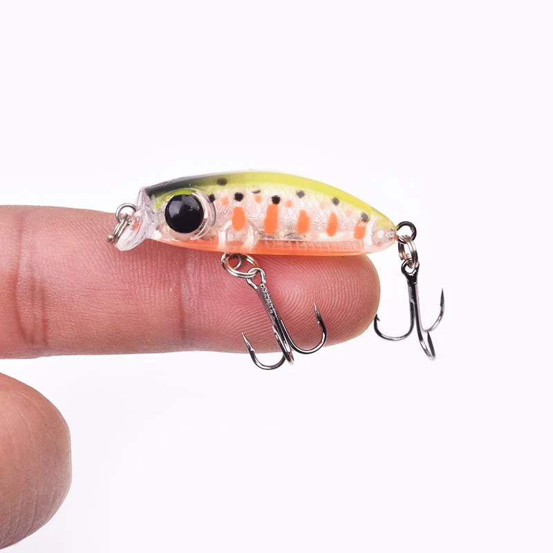 1Pcs Mini Sinking Wobbler Minnow Fishing Lure 4cm 3g Artificial Plastic  Hard Bait for Trout Bass Pike Crankbaits Fishing Tackle