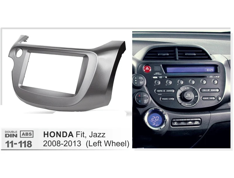 

2 Din Car Fascia Panel Refitting Trim kit DVD Player Frame for Honda Fit Jazz 2008-2013 car radio frame