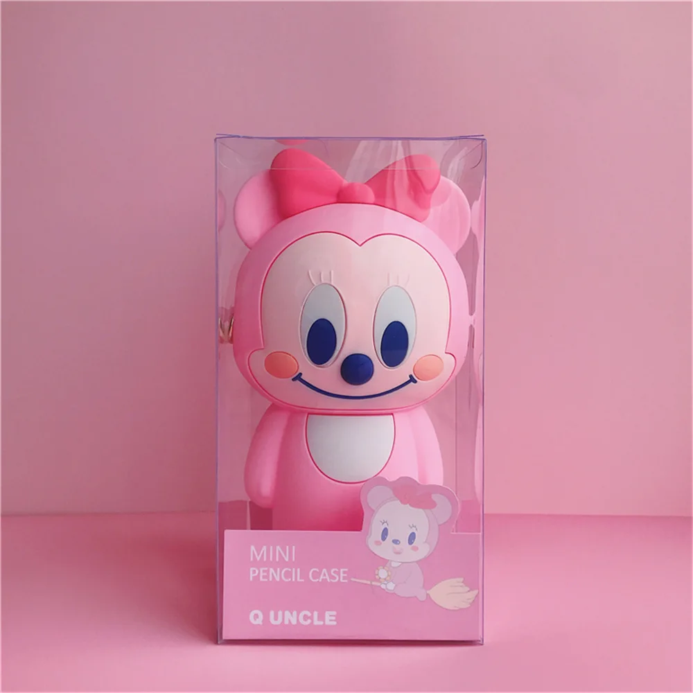 Q UNCLE Desk Supplies Kawaii School Supplies Silicone Office Stationery Chain Crossbody Bags Stationery Makeup Brush Storage Bag