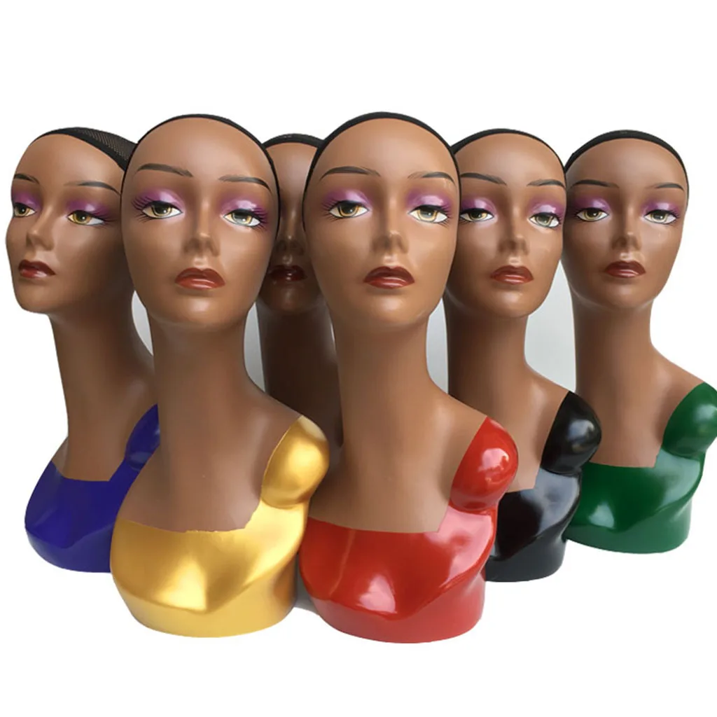 Female Abstract Mannequin Head Display Stand Kareemah Hair Boutique