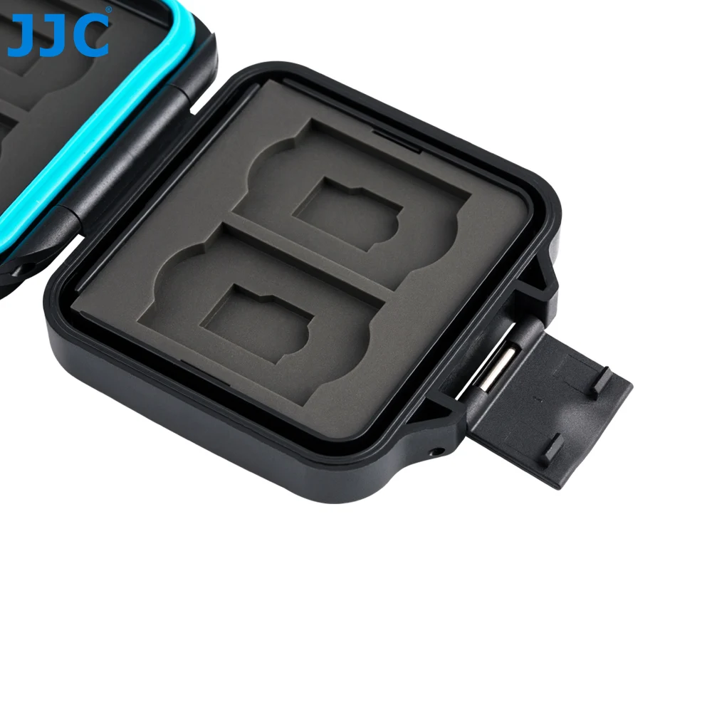 JJC чехол для карт памяти водостойкий тонкий держатель для хранения 4 SD SDHC SDXC+ 4 Micro SD TF карты с устройством для удаления карт