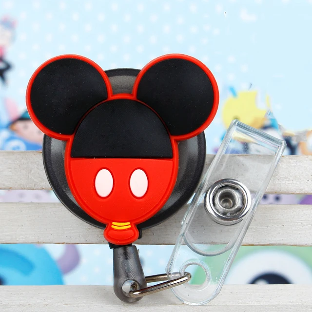 Cute Card Cover Clip New Design Silicone Retractable Student Nurse Badge Reel Clip Cartoon ID Card Badge Holder accessories D