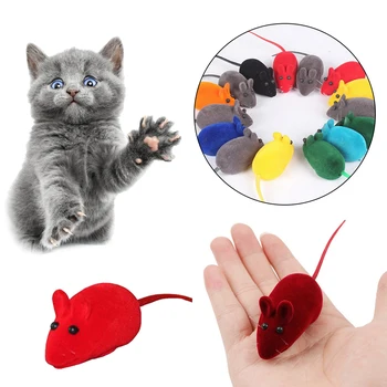 

Multi-Color Funny Rabbit Fur False Mouse Pet Cat Toys Mini Funny Playing Toys For Cats Kitten Pet Accessories gatos #15