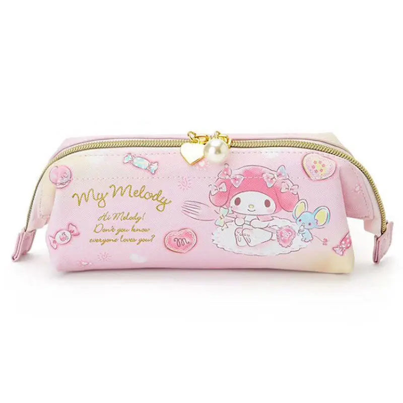 Мультфильм Sanrio, Hello Kitty с рисунками из мультфильма «My Melody Cinnamoroll тряпичный кошелек, сумочка, косметичка для макияжа Сумки Пенал для детей