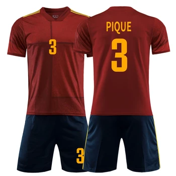 

Panic Buying 21 Spanish Jersey Home Boys' Short-sleeved Football Uniform Children's Training Clothes custom names and numbers