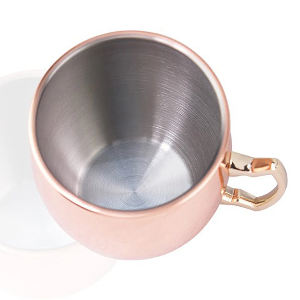 STAINLESS STEEL WITH COPPER PLATED MOSCOW MULE CUP MUG Hammered 5 Types
