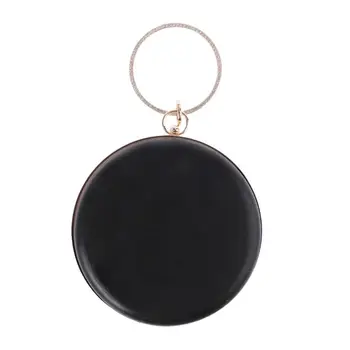 

18cm Metal Round Box Purse with Frame Handles for DIY Handbags Kiss Lock Buckle Evening Bag