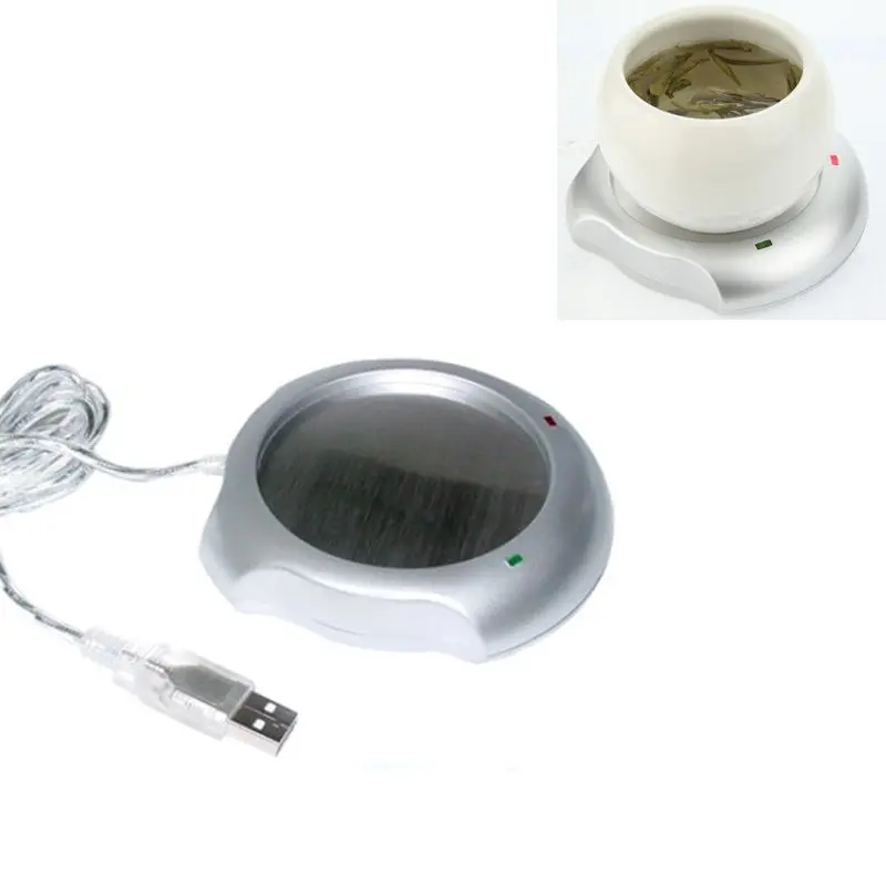 USB Vacuum Cup Mat Office House Use Powered Tea Coffee Milk Mug Warmer Heater Pad Car Interior Keep Heat About 50-60 | Автомобили и
