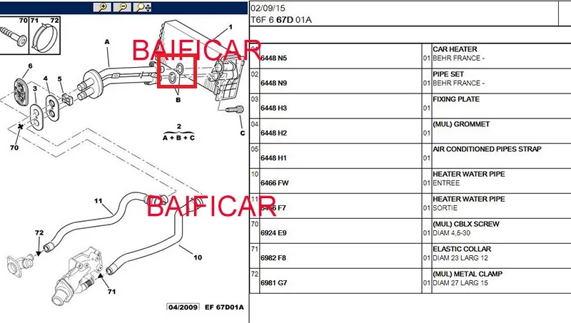 Baificar бренд из 2 предметов новые обогреватель резервуар для воды уплотнительное кольцо шланг O кольцевые уплотнители 6464V1 для peugeot 307 206 207 308 408 Citroen C2