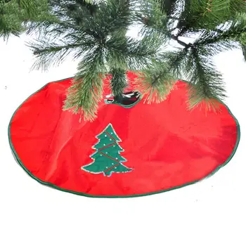 

New Christmas Deer Cart Tree Skirt Tree Carpet Christmas Apron Red Burlap Leg Tree Base Skirt Decor Elk Round Carpet 80/90cm