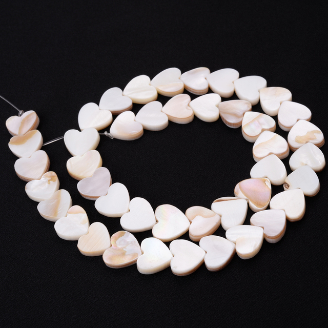 Shell Beads Mother of Pearl Love Star Oval Round Flat Loose Spacer Beads for Jewelry Making DIY Charm Bracelet Necklace