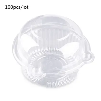 

100 Pack Plastic Single Individual Cupcake Muffin Dome Holders Cups Pods(Small) U90A