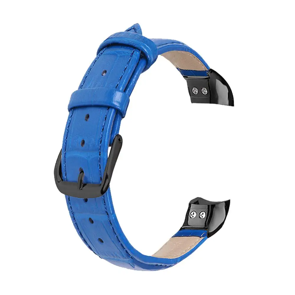 Смарт-браслет ремешок для huawei honor 4/5/NFC двухсторонний замшевый браслет для honor Band 4 из натуральной кожи ремешок для часов# CO - Цвет: Blue
