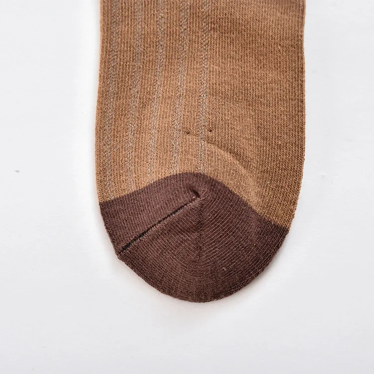 Mr Du Bear Children's Socks Autumn And Winter Crew Socks Parallel Bars Combed Cotton Kids Socks Simple Children's Socks Cute Stu