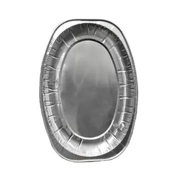 

20pcs Aluminium Foil Disposable Serving Dishes Tray Serving Plates Tableware for Parties Banquet Catering BBQ