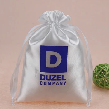 

Satin Gift Bags Packaging Jewelry Cosmetic Party Candy Silk Drawstring Pouch Shoe Cloth Storage Sachet Print Logo Custom Sack 50