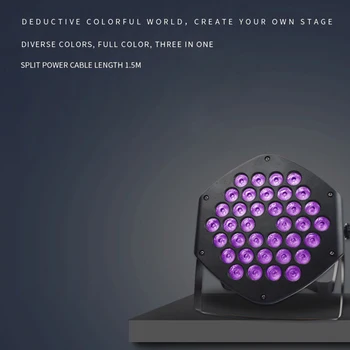 

3 in 1 36LED UV Remote Control Sterilization Par Light Rotating Disco Stage Lamp for Small Paty KTV Stage Lighting