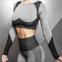 2 шт. бесшовный комплект для йоги, одежда для фитнеса, спортивная одежда с высокой талией, женские леггинсы для спортзала, спортивный бюстгальтер, спортивные костюмы