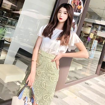 

2020 summer new high-end women's quality silk shirt women's nail bead short sleeve shirt mulberry silk top 7210