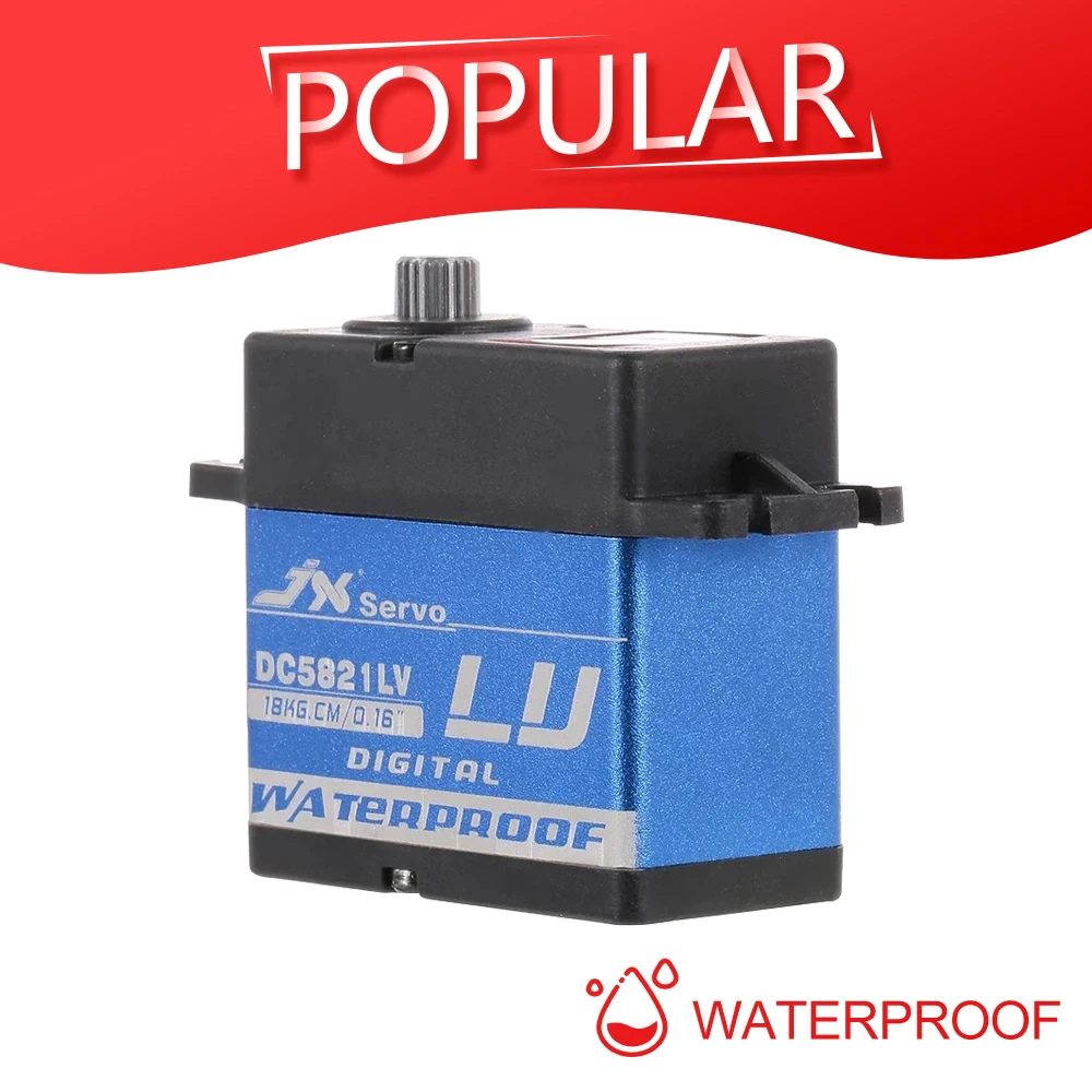 JX Servo DC5821LV 20 кг полностью водонепроницаемый металлический редуктор цифровой сервопривод для 1/8 1/10 RC Гусеничный автомобиль самолет Робот Лодка Квадрокоптер запчасти