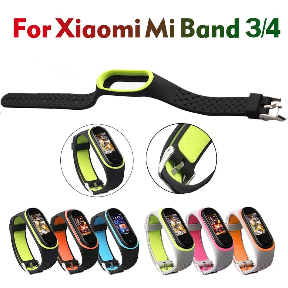 Ремешок силиконовый для Xiaomi Mi Band 4 спортивный браслет смарт-часов 3/4 NFC аксессуары