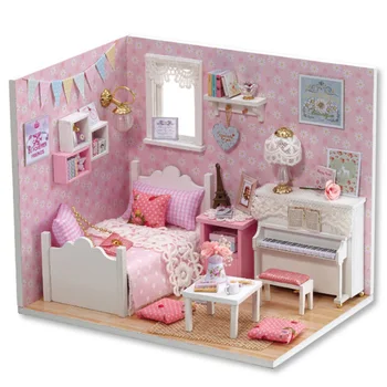

Doll House Furniture Diy Miniature 3D Wooden Miniature Dollhouse Toys For Children Birthday Gifts