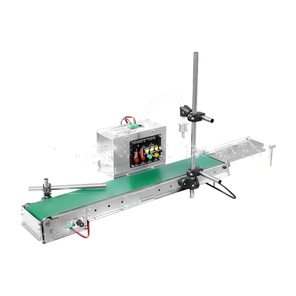 

110V/220V Automatic Small Liquid Filling Machine, Water Filling Machine Can Induce High-Precision Heat-Resistant Conveyor Belt