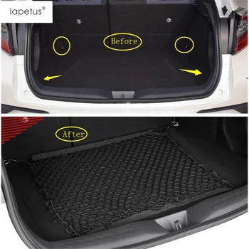 

Lapetus Accessories Fit For Toyota C-HR CHR 2016 - 2020 Tail Rear Trunk Luggage Storage String Bag Mesh Multifunction Net Kit