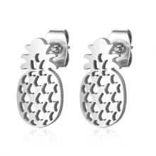 100% 316L Rvs Ananas Stud Earring Voor Vrouwen Party Sieraden Oorstekers Gift Groothandel(China)