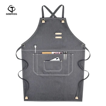 

GOOPEEG Summer Floral Arranger Nordic High-end Restaurant Bar Counter Art Raw Pet Shop Special Cotton Apron LOGO Customization