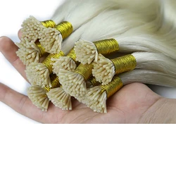 I Extensions Human Hair White Hair #1001 Straight I Tip Hair Extensions Real Double Drawn Human Hair 1g/s
