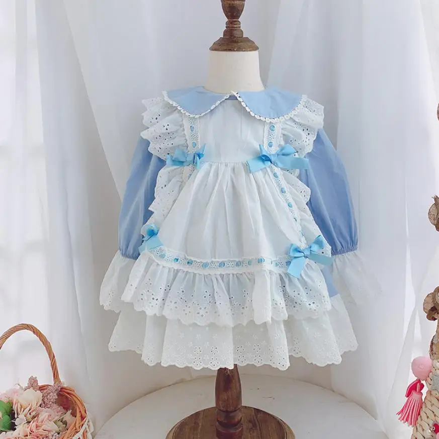 Осеннее испанское платье лолиты для девочек, кружевное платье принцессы с длинными рукавами, платье Modis, детская одежда, платье, Vestidos Y2164