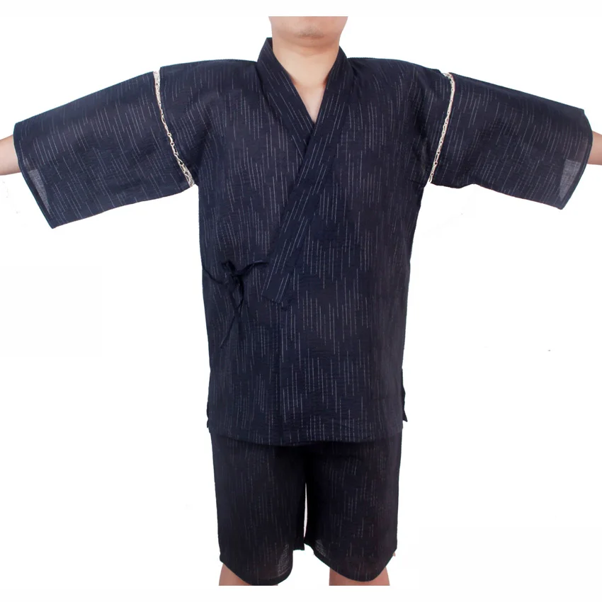 Мужские японские традиционные костюмы самурая Jinbei свободная одежда для сна