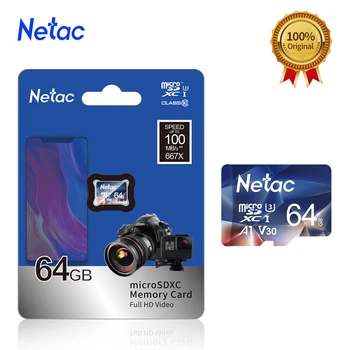 

Netac Micro SD Card 64GB 128GB 256GB 512GB SD/TF Flash Card Memory Card U3 V30 Class 10 TF 100Mb/s Card MicroSD for Phone Camera