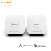 

PIXLINK 2.4G Wireless WiFi Repeater Wi Fi Booster 300Mbps WiFi Amplifier 802.11b+G+N 2.4G Wi-Fi Long Range Extender 2pcs