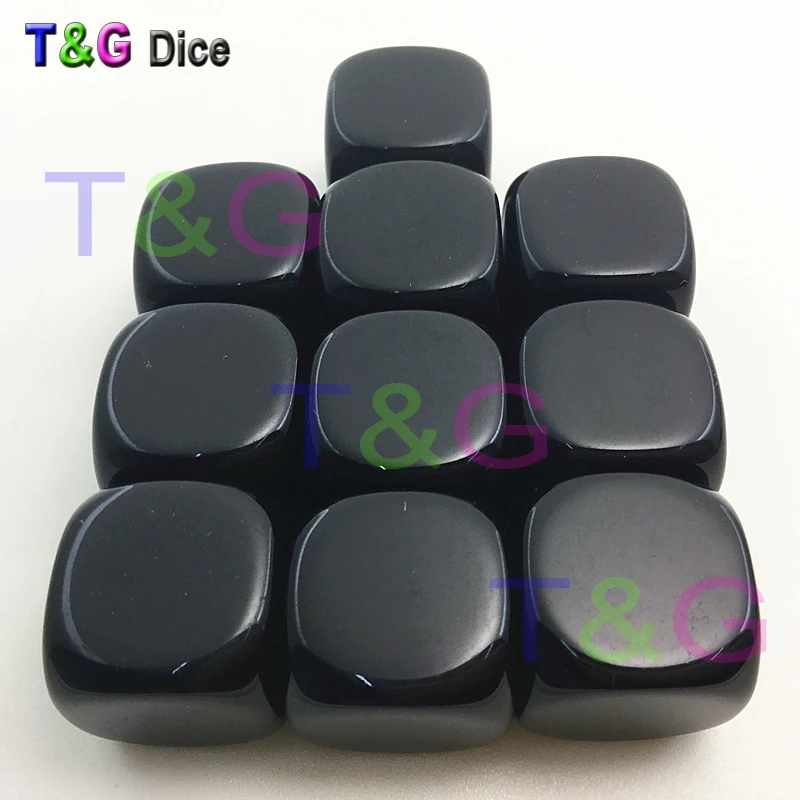 T & G 10 кубиков/набор Высокое качество 16 мм многоцветные D6 круглые углы пустые