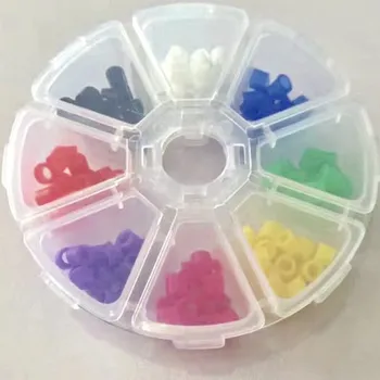 

160pcs 4X6X5mm Silicone Dental Instrument Color Code Rings With Box Autoclavable Disinfection Orthodontic Care Oral Universal