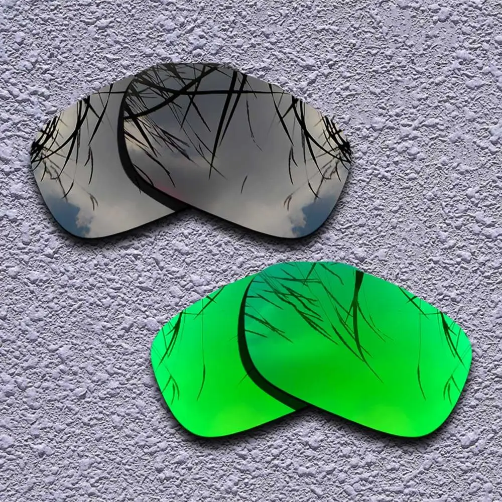2 пары поляризованных сменных линз для солнцезащитных очков Oakley TwoFace-несколько вариантов - Цвет линз: Black-Green