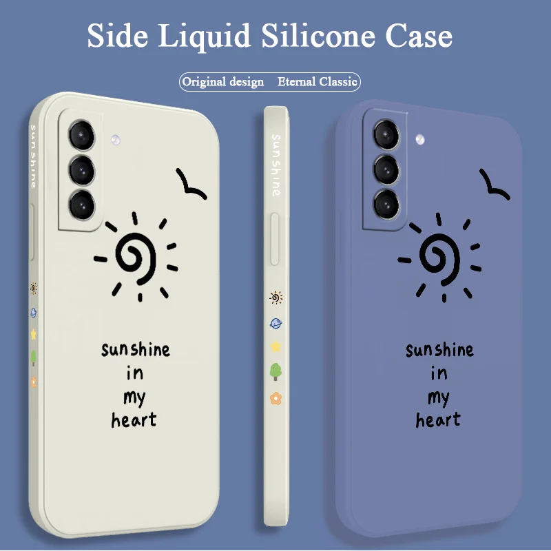 Wild Goose Liquid Silicone Case For Samsung Galaxy S21 S20 S10 Note 20 10 Camera Protective Soft Phone Back Cover On A72 A52 A42